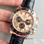 Noob Factory Rolex Replica Daytona Rose Gold Ceramic Bezel Watch 40mm